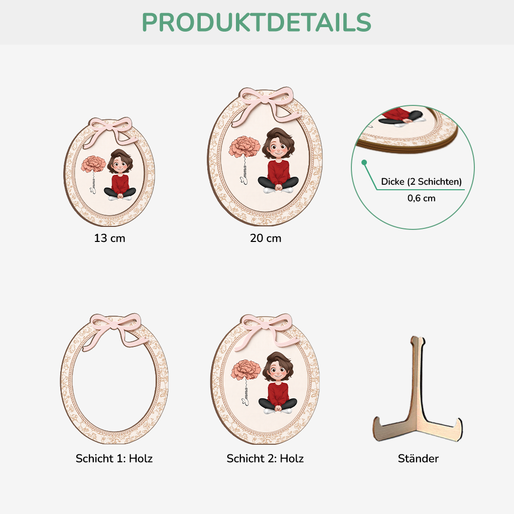 7778QGE3 madchen und blume holzaufsteller personalisiert frauen 7778q8rna