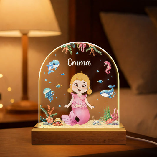 7789LGE1 meerjungfrau personalisierte geschenke foto  nachtlicht kinder 7789lcltk