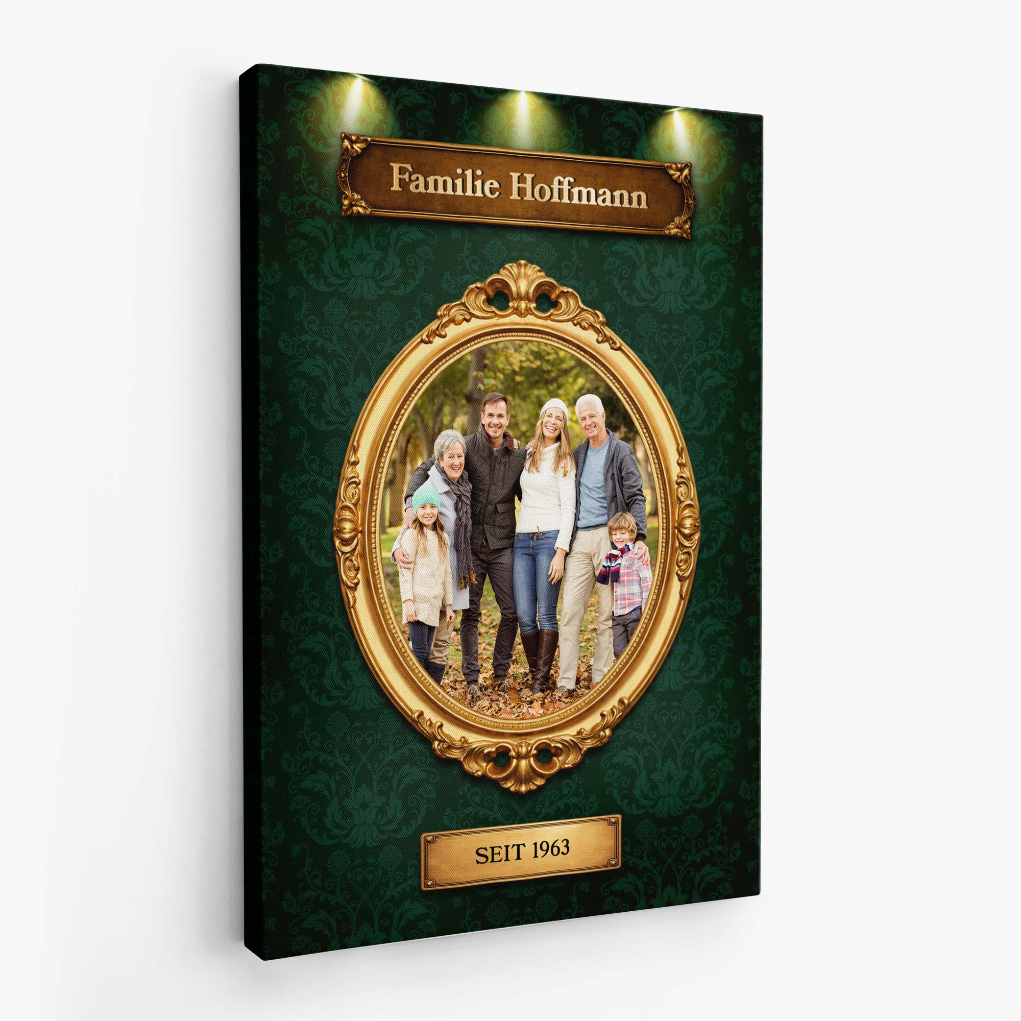 7790CGE2 3d druck effekt die familie personalisierte leinwand familie_ mit hund  katze 7790cslai