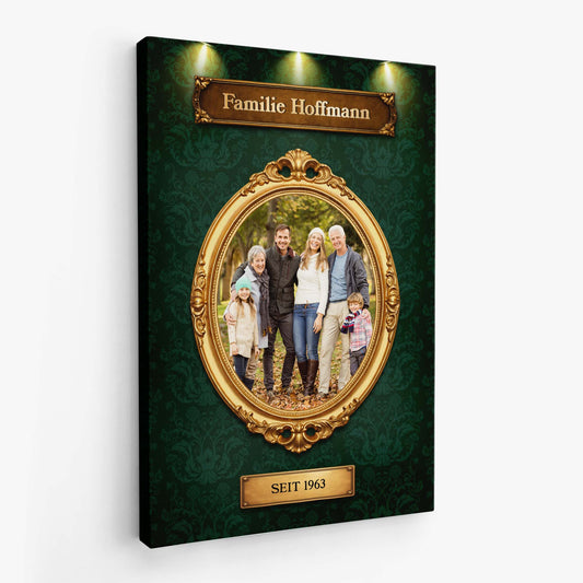 7790CGE2 3d druck effekt die familie personalisierte leinwand familie_ mit hund  katze 7790cslai