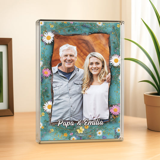 7796RGE2 3d druck effekt mama  tochter personalisierte geschenke foto  rechteck acryl aufsteller papamama 7796r3qaa