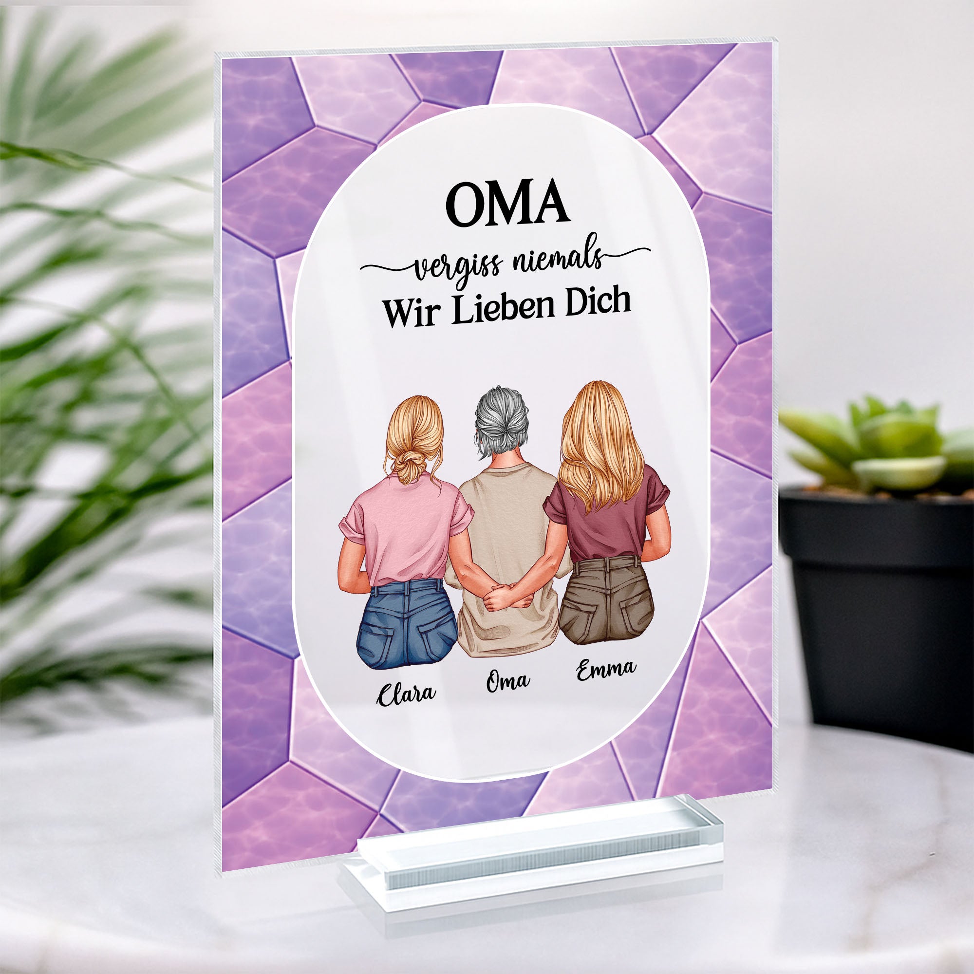 7798RGE1 vergiss niemals dass ich dich liebe acryl aufsteller personalisiert mit stander omamama 7798rcvma_1