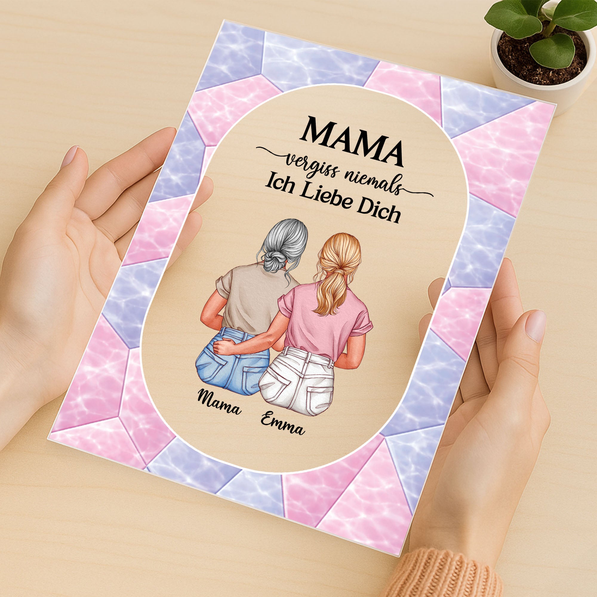 7798RGE1 vergiss niemals dass ich dich liebe acryl aufsteller personalisiert mit stander omamama 7798rcvma_2