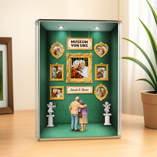 7801RGE2 3d druck effekt museum von uns rechteck acryl aufsteller personalisiert paar foto 7801rsrwg