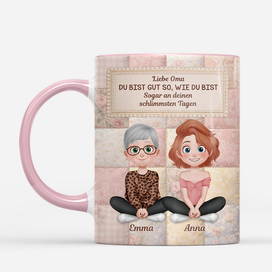 7815MGE2 3d druck effekt liebe mama du bist gut so wie du bist omamama tasse personalisieren 7815mcfca