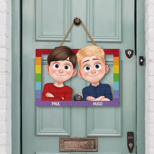 7822QGE2 liebespaar personalisiertes geschenk  holzschild queeres paar 7822q3pmg