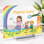 7834RGE2 mamas gang personalisiertes geschenk  acryl aufsteller mit stander papamama buntstifte 7834rtpta
