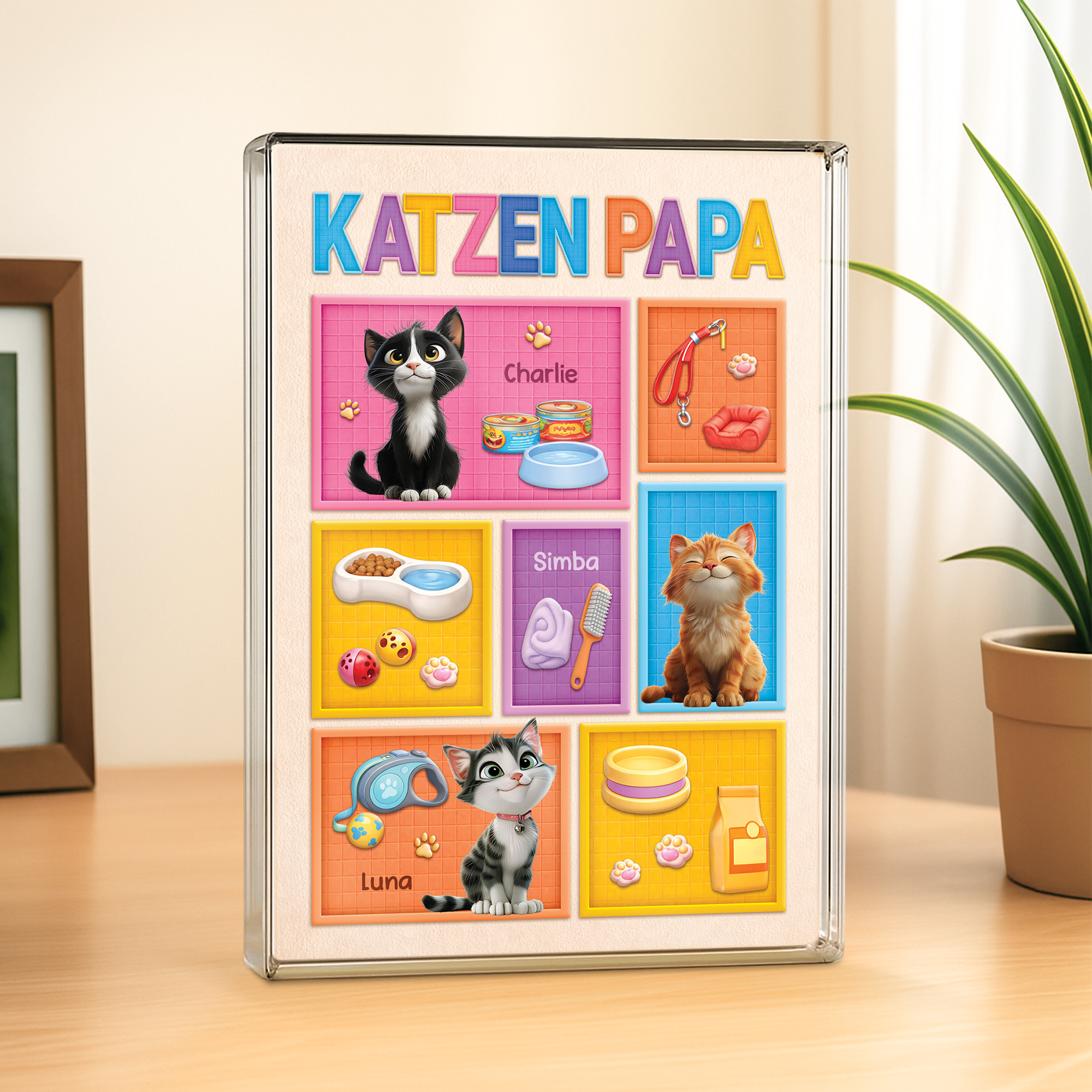 7835RGE2 katzenzubehor rechteck acrylplakette personalisiert katze 7835r6xmd