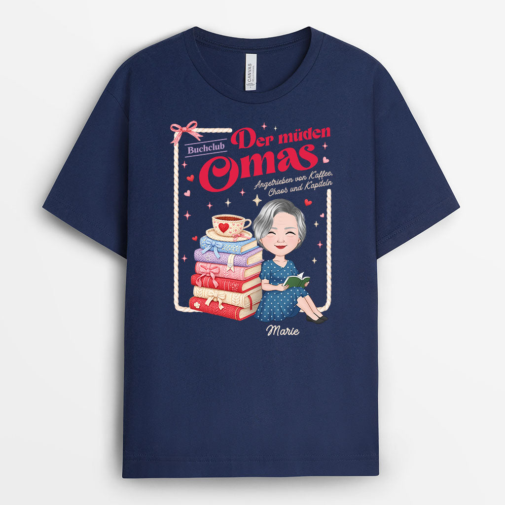 7843AGE2 club der muden mamas oma  mama t shirt personalisiert fur leseratten frauen strick optik 7843a6vna