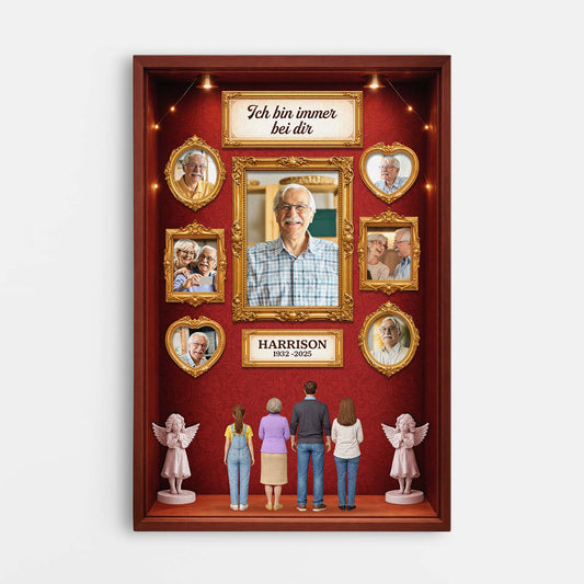 7864CGE1 3d druck effekt in liebevoller erinnerung personalisierte trauergeschenke  leinwand fur oma  opa mit foto 7864cslwi