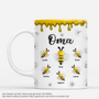 7865MGE1 3d druck effekt oma  enkelkinder bienen honig oma  mama tasse personalisieren 7865m8fma