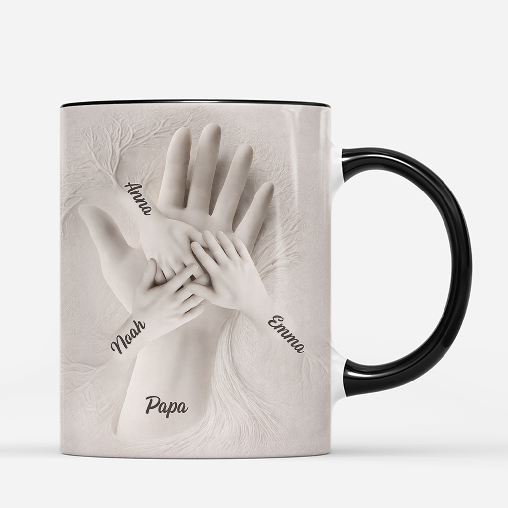 7873MGE3 3d druck effekt du bist das stuck das uns zusammenhalt mama  papa tasse personalisieren 7873mtfza