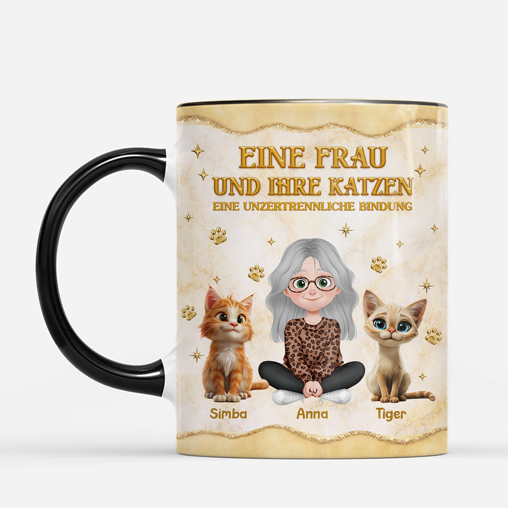 7879MGE2 3d druck effekt ein junge  seine katze personalisiert_e geschenke katze  tasse gold optik 7879mcpzd
