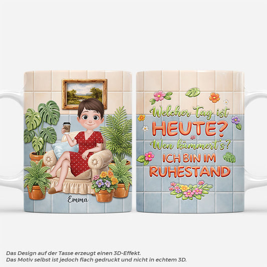7912MGE1 frau im garten personalisierte tasse zum ruhestand m_nner  frauen 7912m6vma