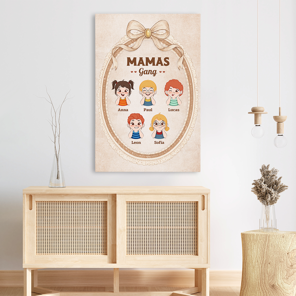 7917CGE3 mamas gang personalisierte leinwand mamaoma vintage rahmen 7917c8xha