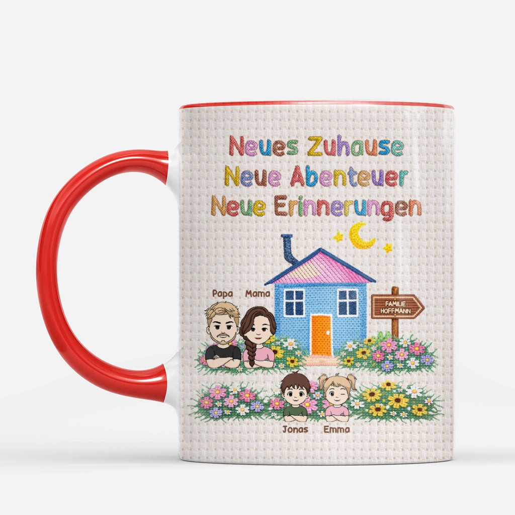 7918MGE2 3d druck effekt neues zuhause neue abenteuer neue erinnerungen familiemamapapa tasse personalisieren 7918msyni