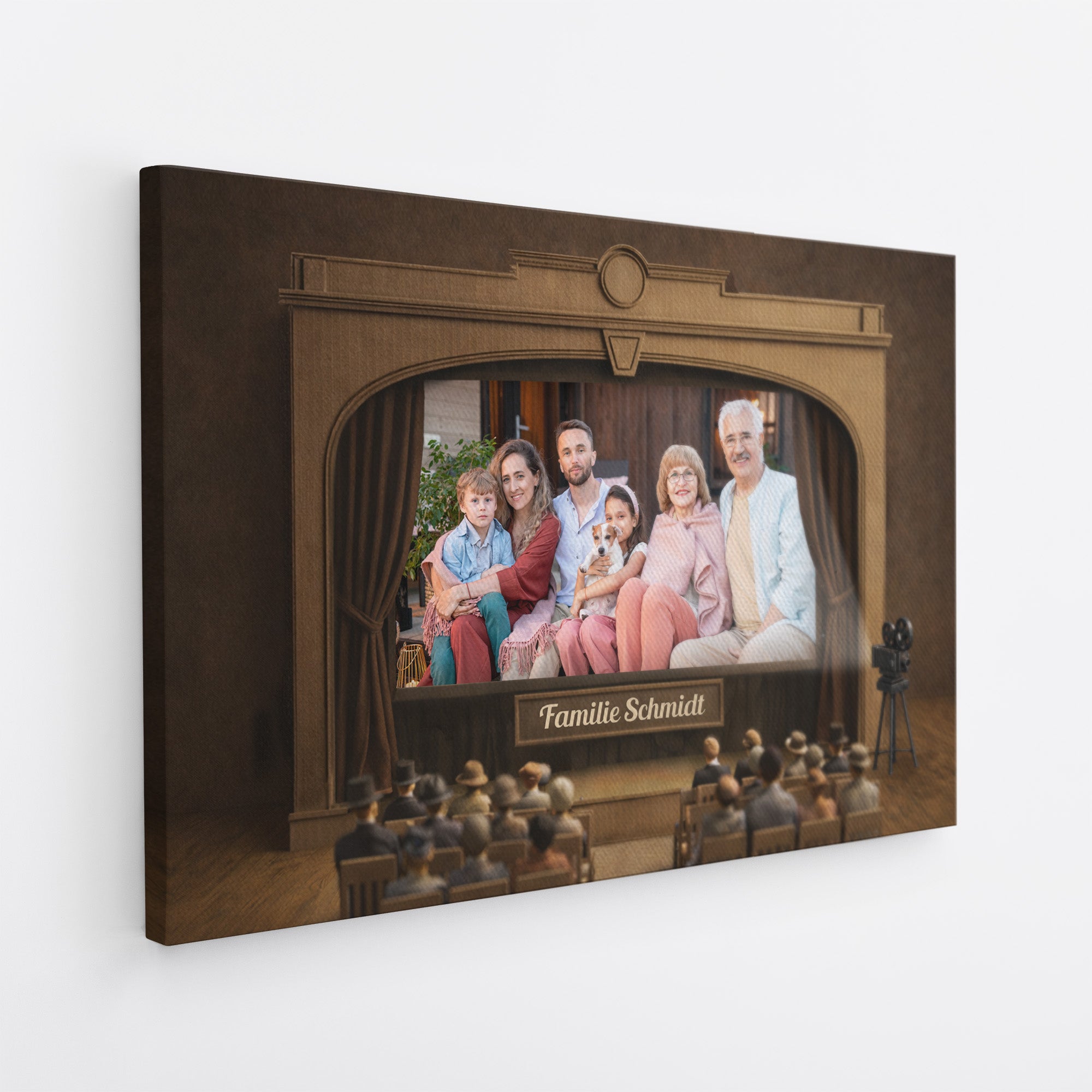 7920CGE2 3d druck effekt familie kino personalisierte geschenke foto  leinwand mamapapa 7920csqci