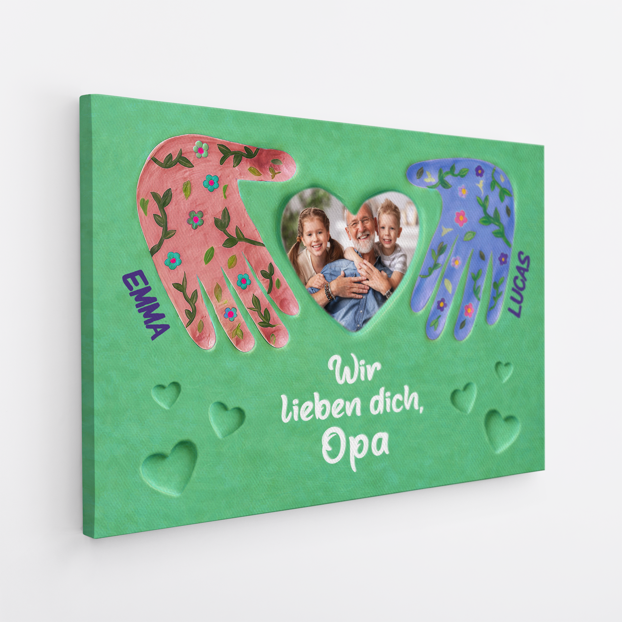 7922CGE2 wir lieben dich personalisierte geschenke foto  leinwand fur oma  opa handabdruck herz 7922c8hma