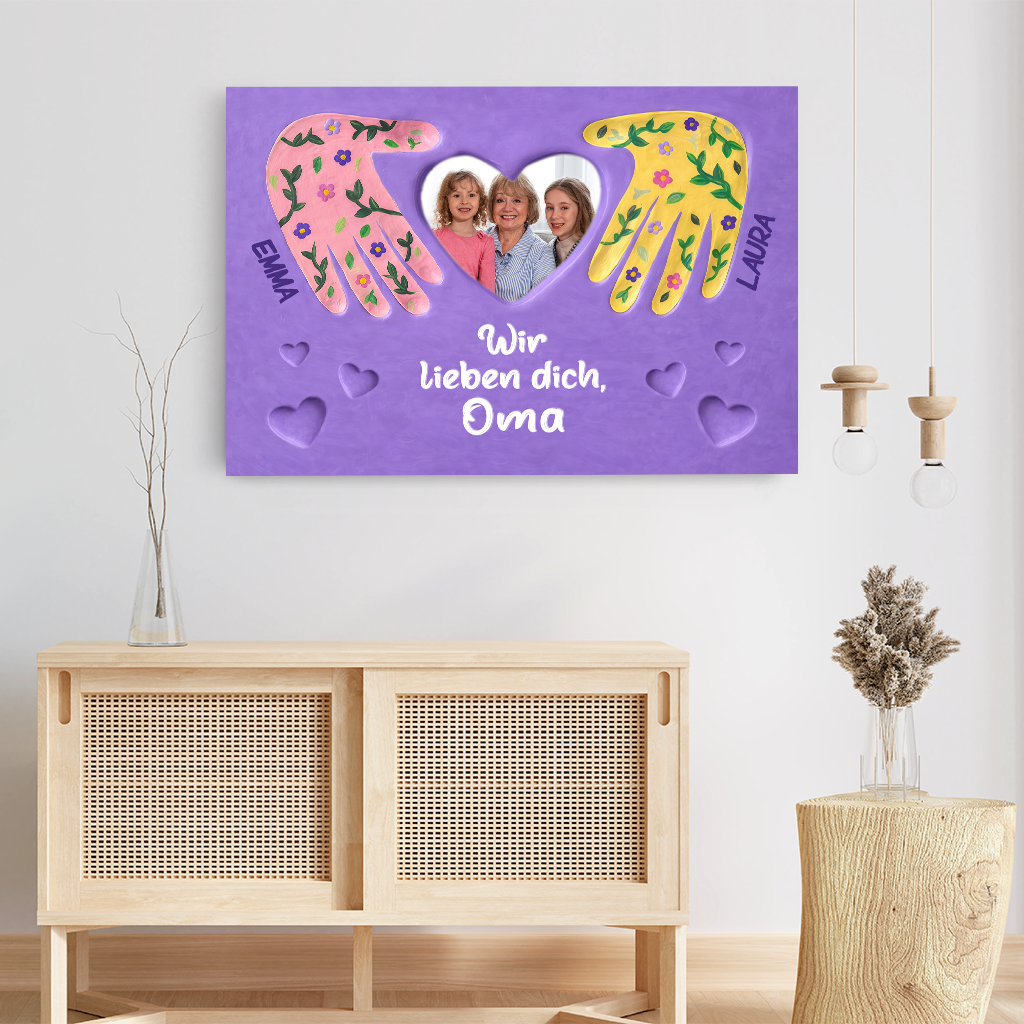 7922CGE3 wir lieben dich personalisierte geschenke foto  leinwand fur oma  opa handabdruck herz 7922c8hma