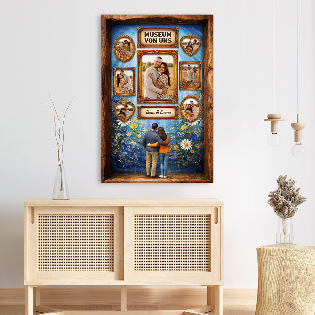 7944CGE3 3d druck effekt museum von uns personalisierte paar geschenke  leinwand_ mit foto resin harz 7944cspwg