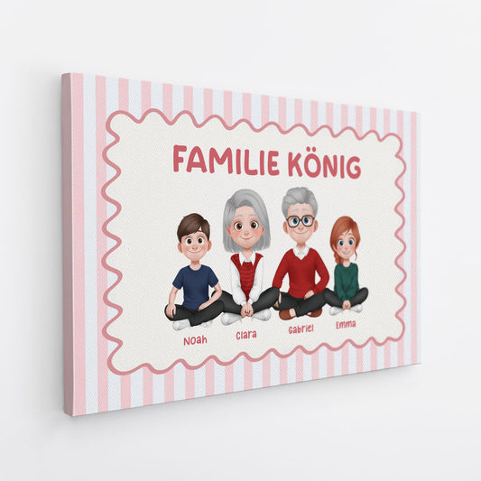 7945CGE1 familie mit hund und katze personalisierte leinwand familie_ pastell 7945c3vmf_2