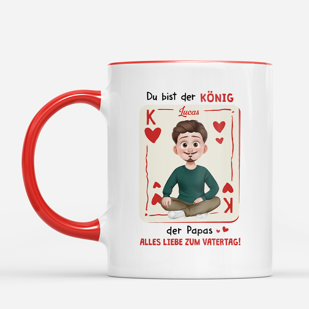7946MGE2 du bist die konigin der mamas mamapapa tasse personalisieren muttertagvatertag 7946mcfta