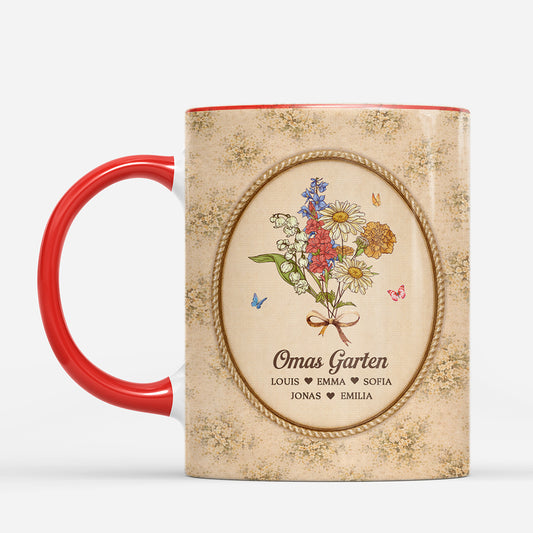7951MGE2 3d druck effekt mamas garten omamama tasse personalisieren blumen vintage 7951mcpca