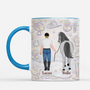 7954MGE2 3d druck effekt pferd und mensch personalisierte tasse manner  frauen holografie 7954m8fcu