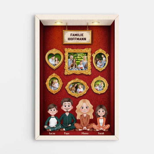 7962CGE1 familie cartoon personalisierte leinwand familie_ mit foto 7962c6vwi