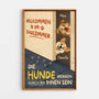 7974CGE1 ein hund wird gleich bei ihnen sein personalisierte hunde geschenke  leinwand 7974ccqmc