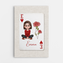 7976CGE1 name  blume personalisierte leinwand mama  oma spielkarten 7976ctfna