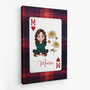 7976CGE2 name  blume personalisierte leinwand mama  oma spielkarten 7976ctfna