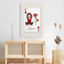 7976CGE3 name  blume personalisierte leinwand mama  oma spielkarten 7976ctfna