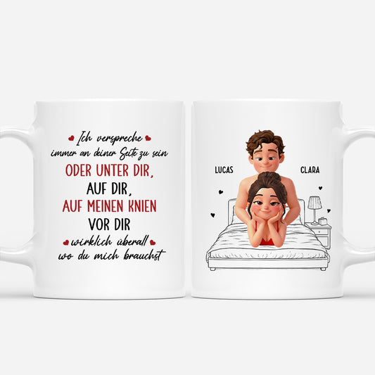 7991MGE1 ich verspreche immer an deiner seite zu sein personalisierte paar geschenke  cartoon tassen lustig 7991m6q5g_f5c33067 86bf 4b74 a508 b90f1794d6b4