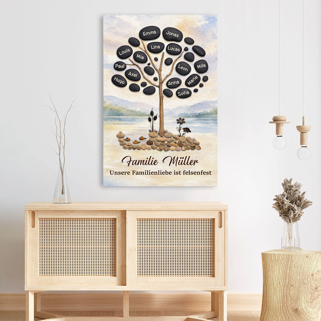 8011CGE1 unsere familienliebe ist felsenfest personalisierte leinwand familie_ 8011c6vti_3