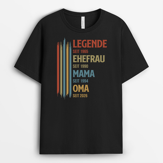 8017AGE1 legende ehefrau mama oma streifen oma t shirt personalisiert 8017a8pha