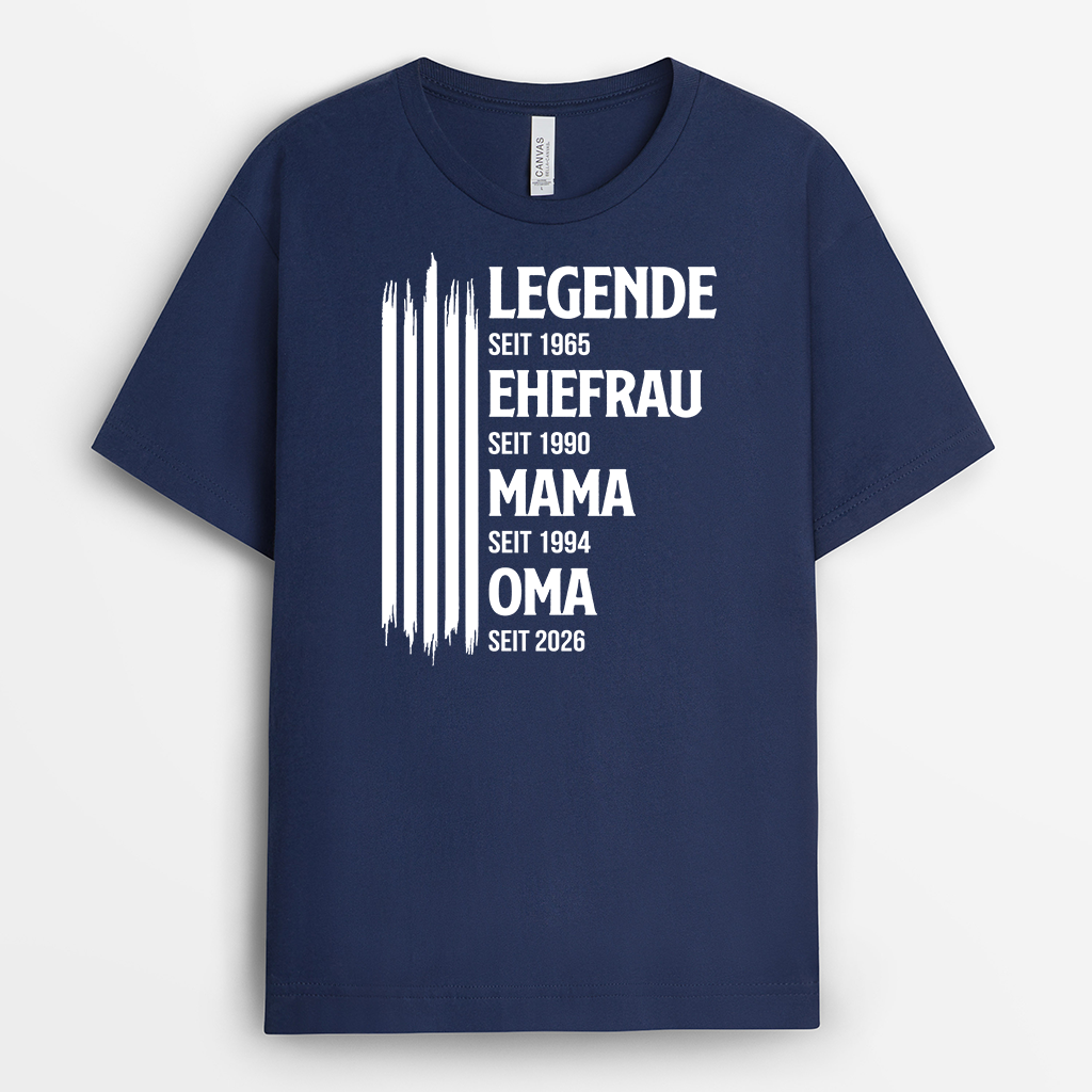 8017AGE2 legende ehefrau mama oma streifen oma t shirt personalisiert 8017a8pha