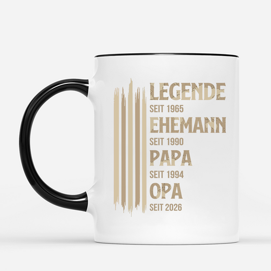 8022MGE2 legende ehemann papa opa streifen weltkarte papa tasse personalisieren 8022m8phb