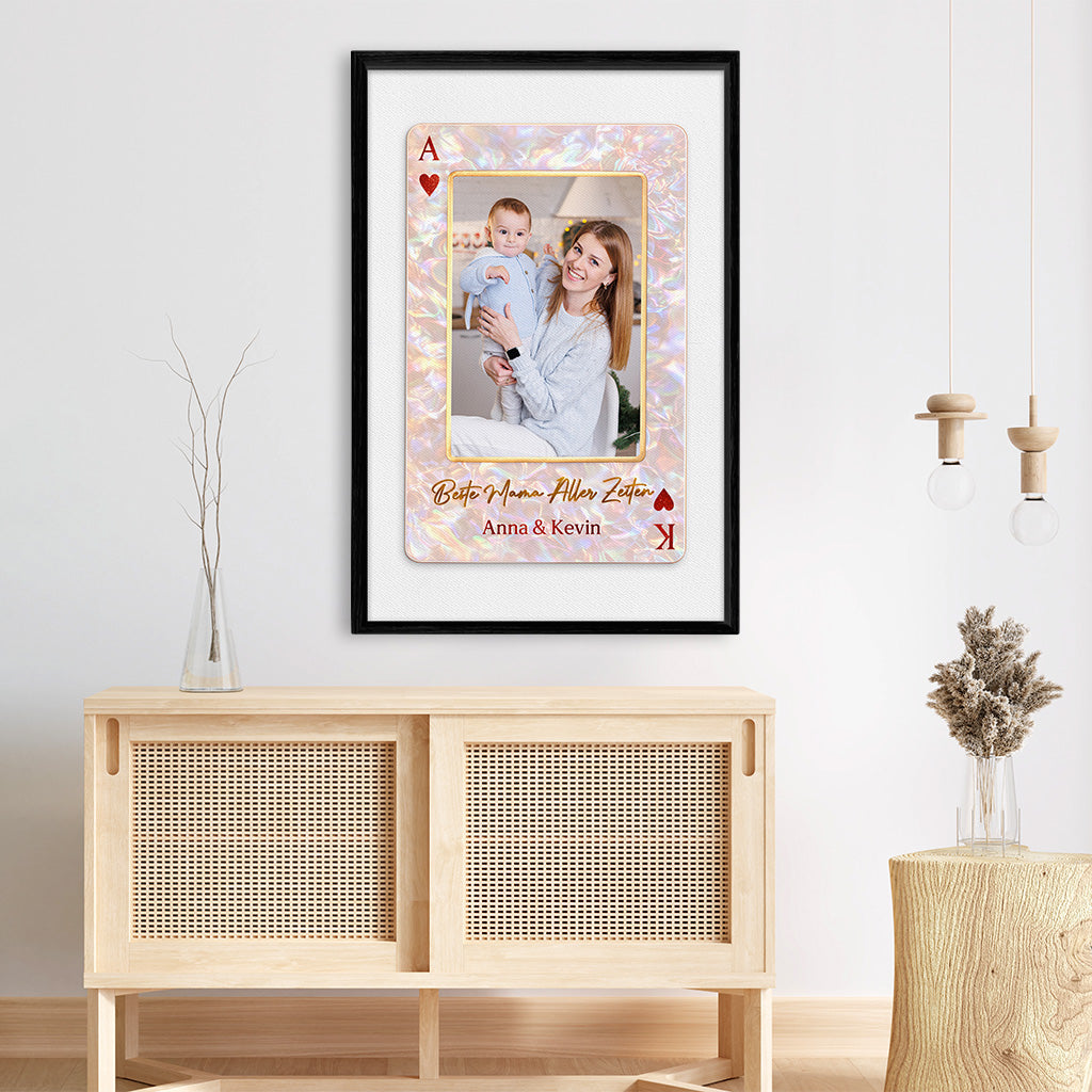 8037CGE3 beste mama aller zeiten personalisierte geschenke foto  leinwand mamapapa spielkarte 8037c8qma