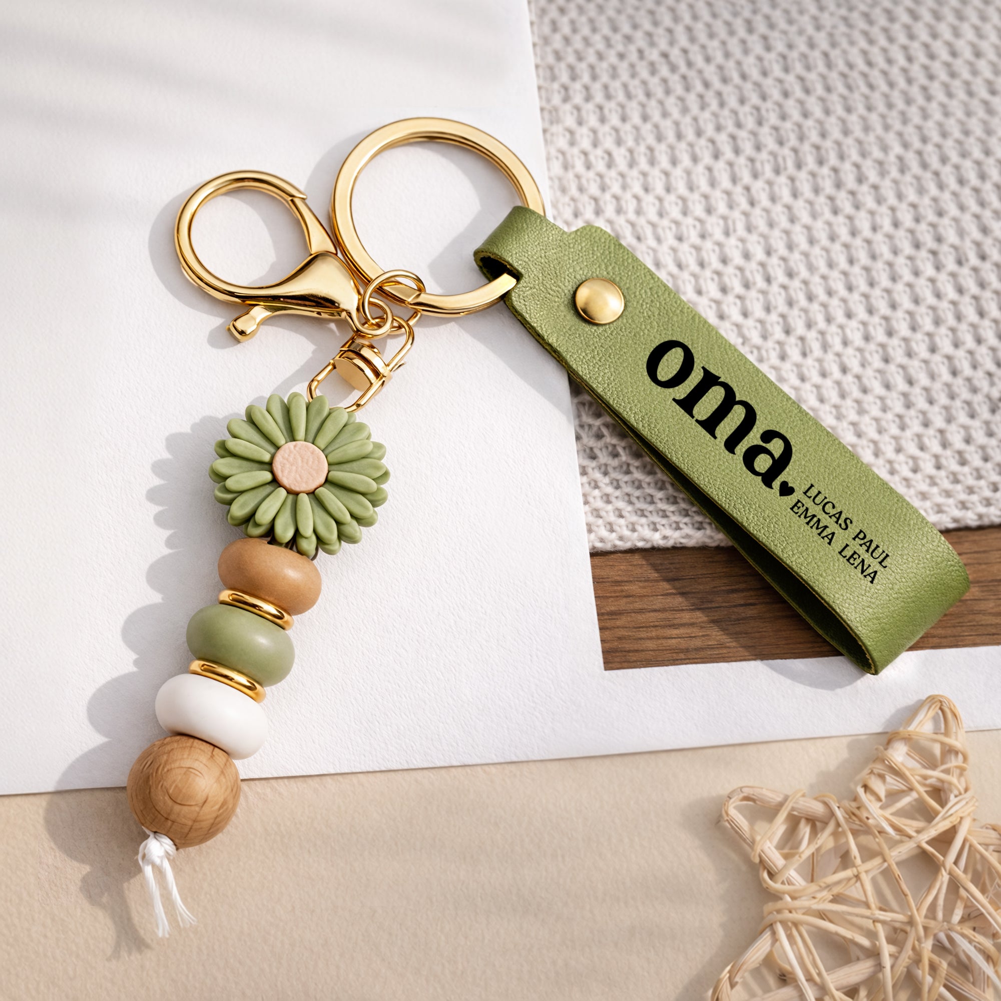 8039MGE2 name uv druck daisy schlusselanhanger personalisiert perlen mamaoma 8039mj8pca
