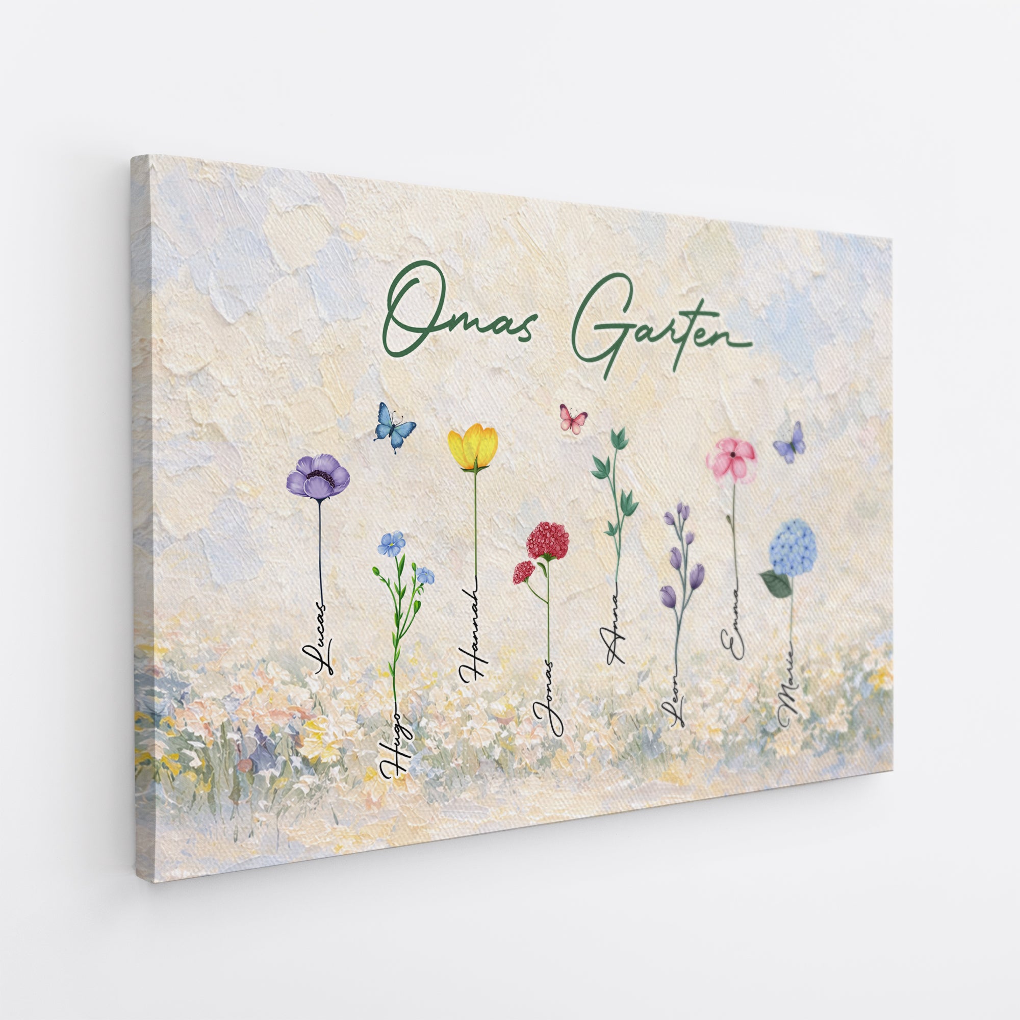 8042CGE2 omas garten impasto personalisiertes geschenk garten  leinwand fur oma  mama 8042ctqta