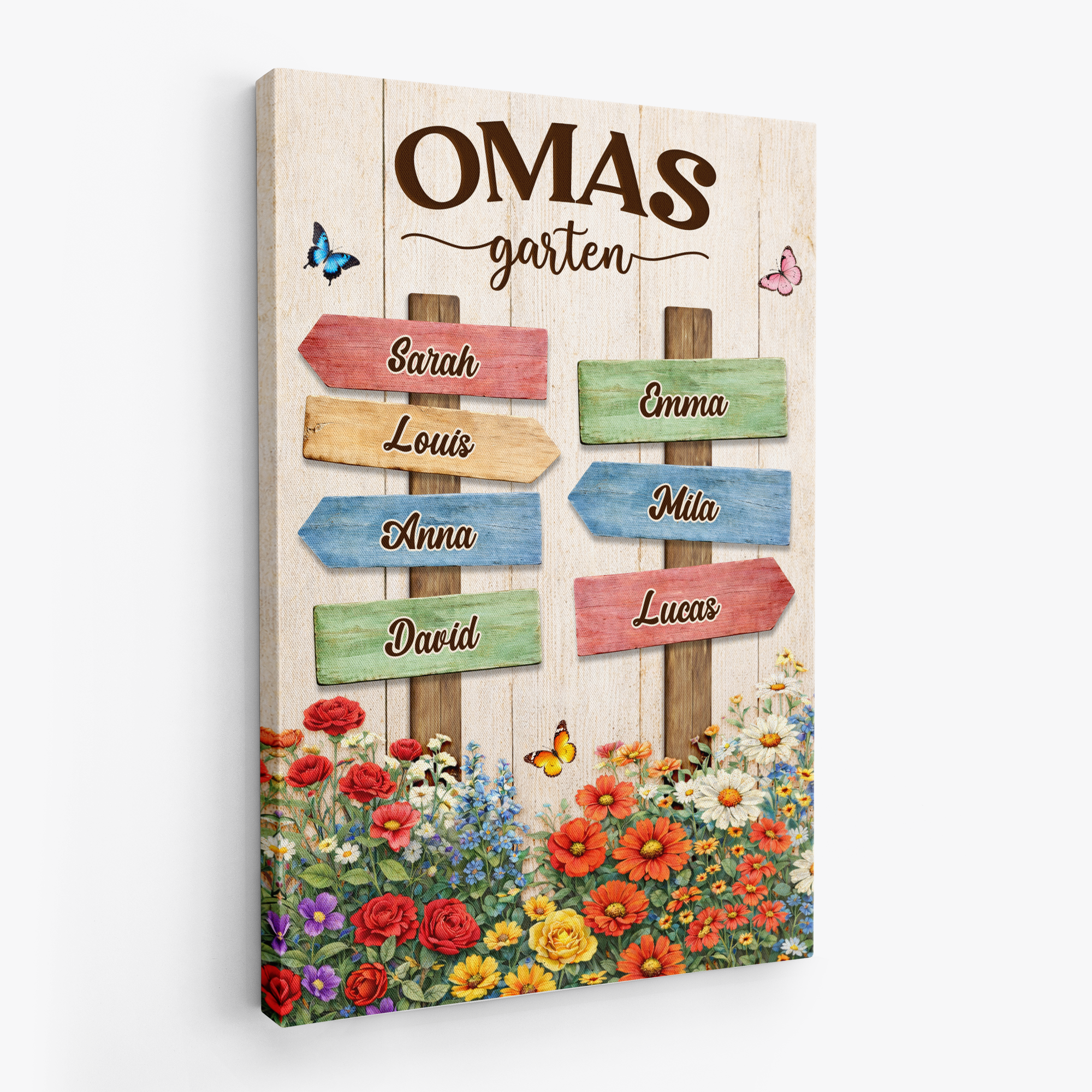 8043CGE2 omas garten personalisierte leinwand fur oma  mama wegweiser schilder 8043ctfwa