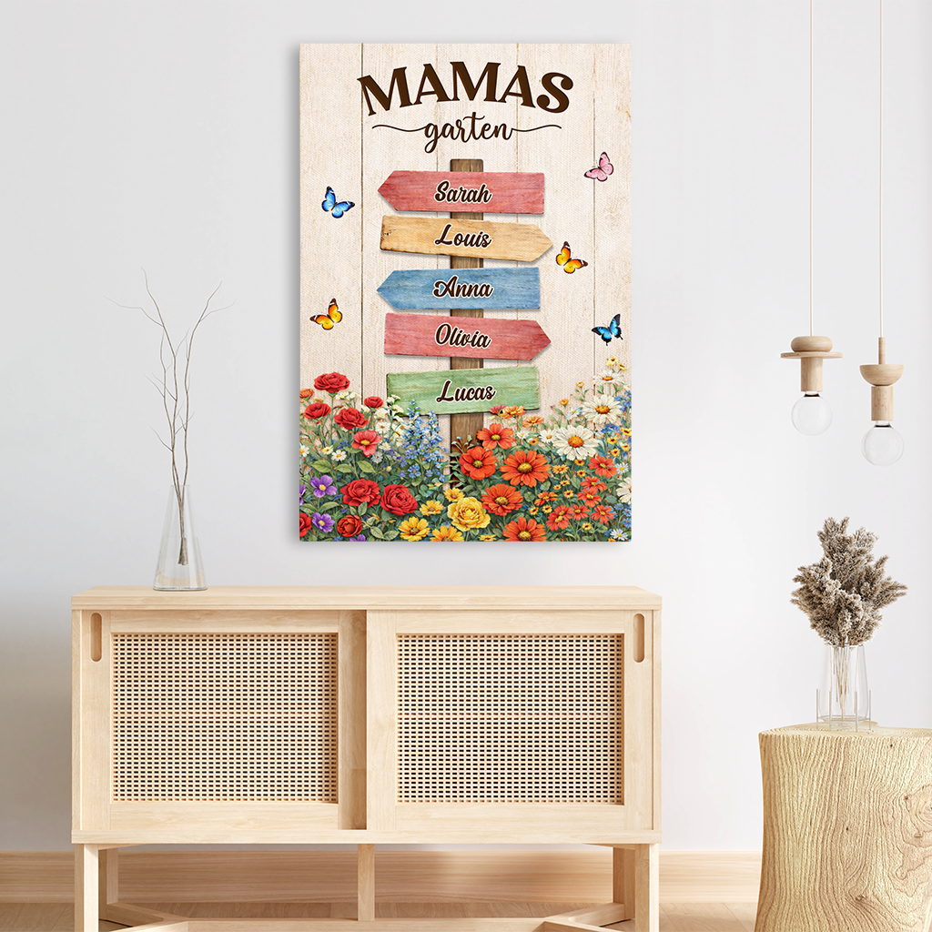 8043CGE3 omas garten personalisierte leinwand fur oma  mama wegweiser schilder 8043ctfwa