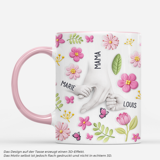 8095MGE1 3d druck effekt hand in hand mamaoma tasse personalisiert rose 8095m3faa