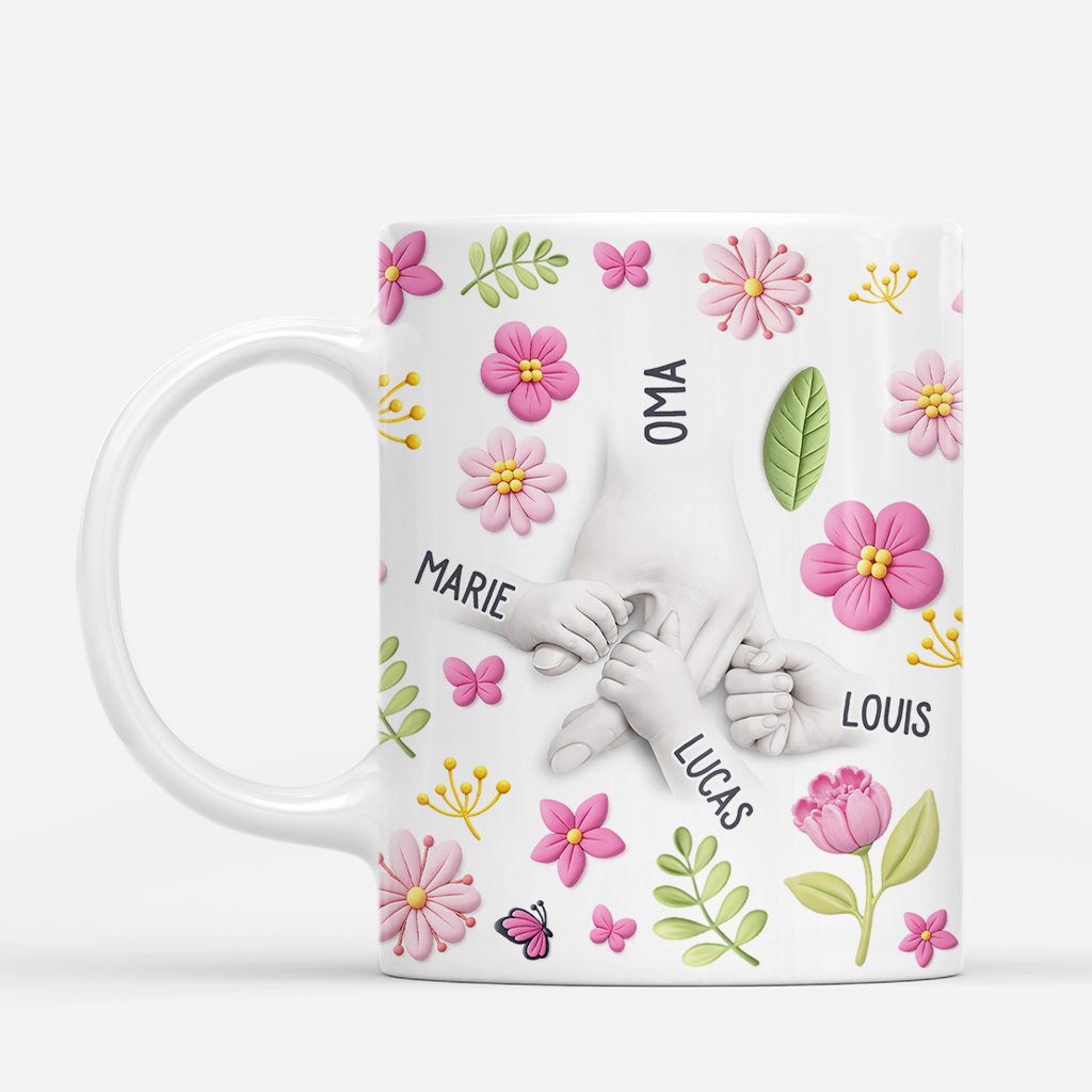8095MGE2 3d druck effekt hand in hand mamaoma tasse personalisiert rose 8095m3faa