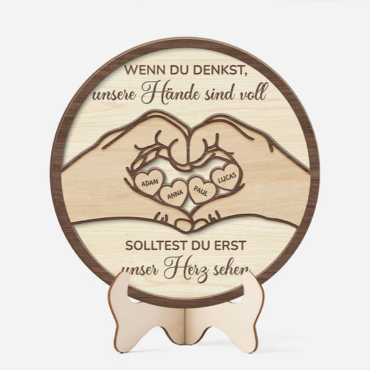 8108QGE1 wenn du denkst meine hande sind voll solltest du erst mein herz sehen holzaufsteller personalisiert mamapapa 8108qstza_2