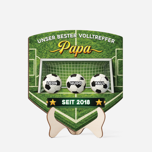 8114QGE1 3d druck effekt unser bester volltreffer papa holzaufsteller personalisiert papaopa fussball 8114qsfhb