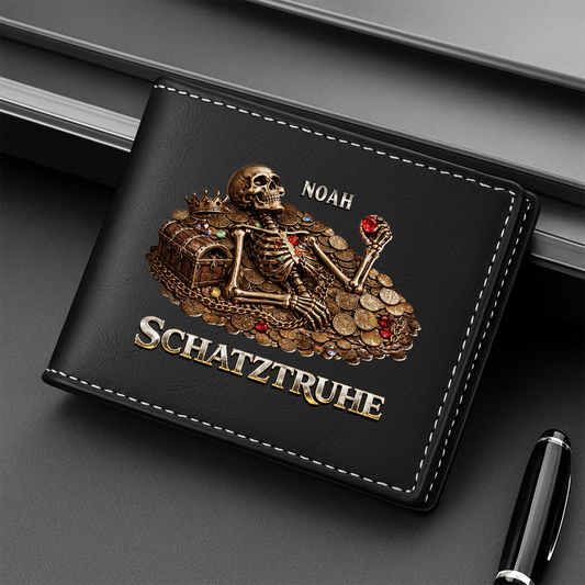 8132JGE2 3d druck effekt schatztruhe portemonnaie herren personalisiert_ 8132j6xmb
