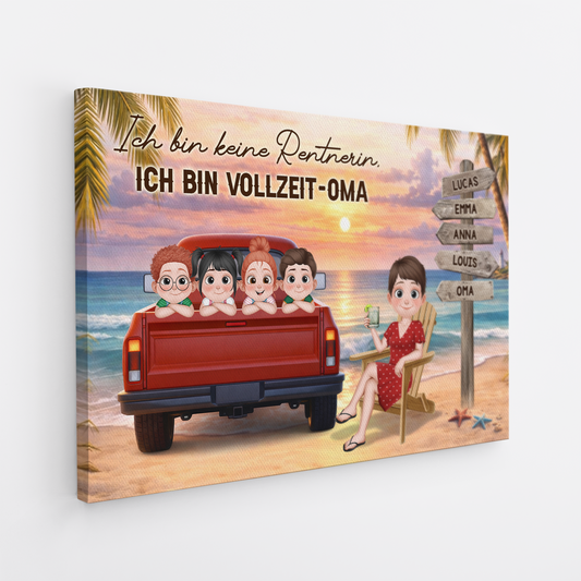 8160CGE2 ich bin kein rentner ich bin vollzeit opa personalisierte leinwand fur omaopa 8160csxwa