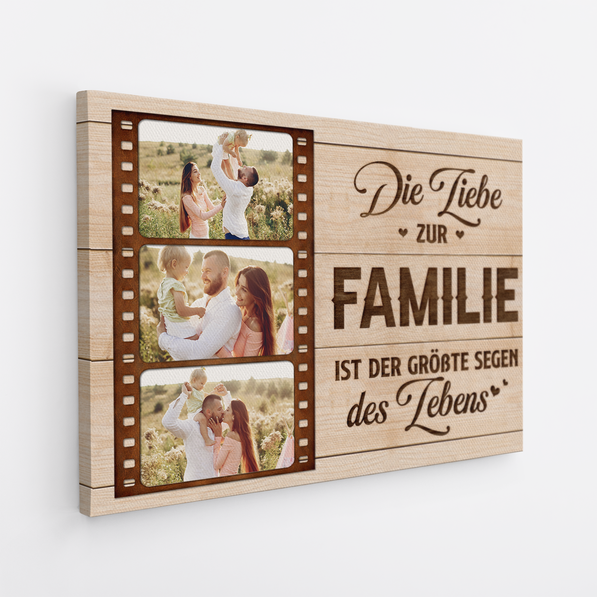 8162CGE2 die liebe zur familie ist der grosste segen des lebens personalisierte leinwand mamapapa foto 8162csfwi